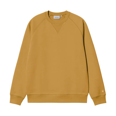 Carhartt WIP SS24 Chase Crewneck Heavyweight Raglan Long Sleeve Sweatshirt Yellow I033660-22J-XX