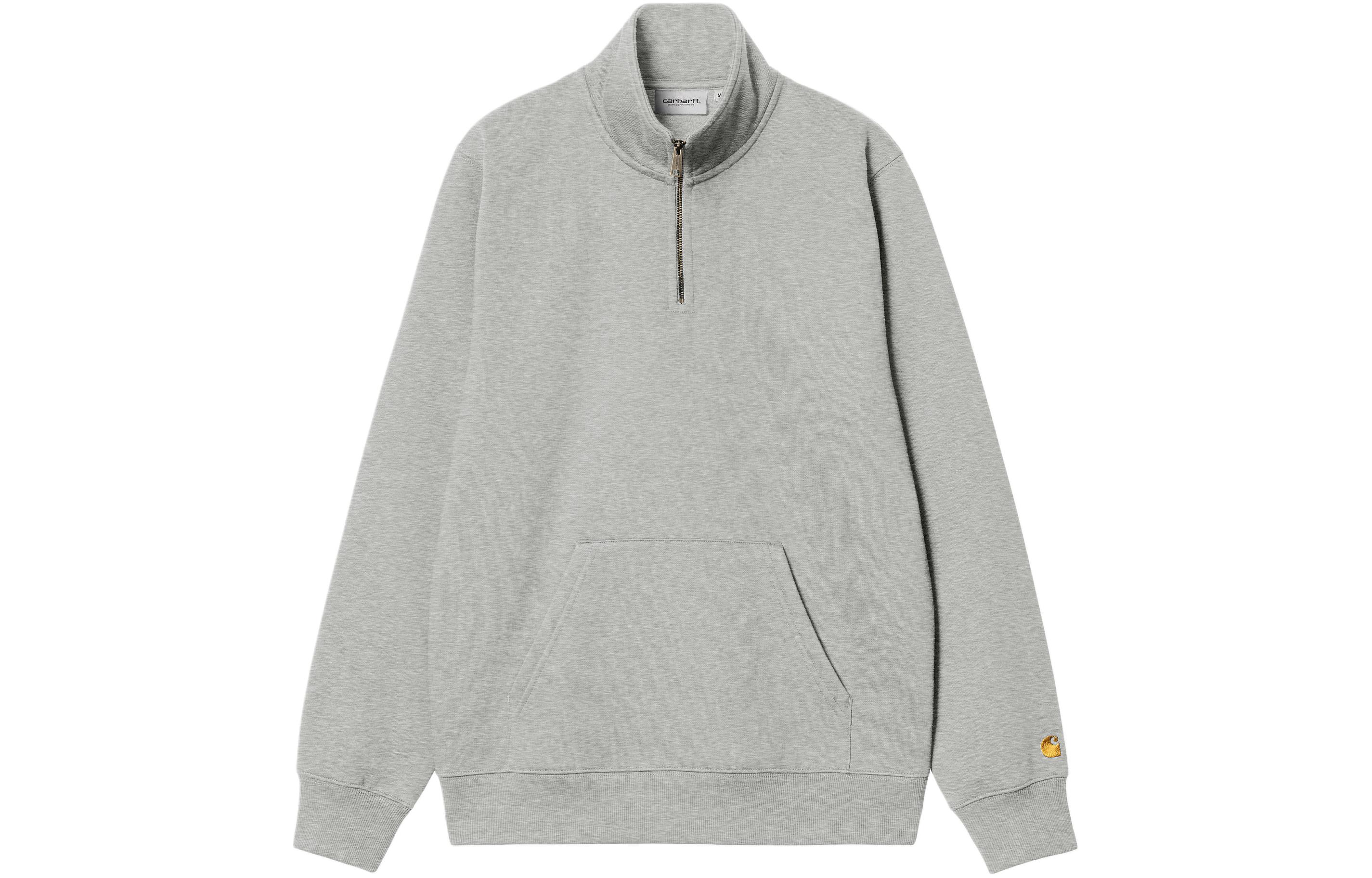 Carhartt WIP SS24 Chase Half-Zip Pullover Sweatshirt Men’s Grey I033665-00M-XX