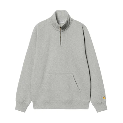 Carhartt WIP SS24 Chase Half-Zip Pullover Sweatshirt Men’s Grey I033665-00M-XX