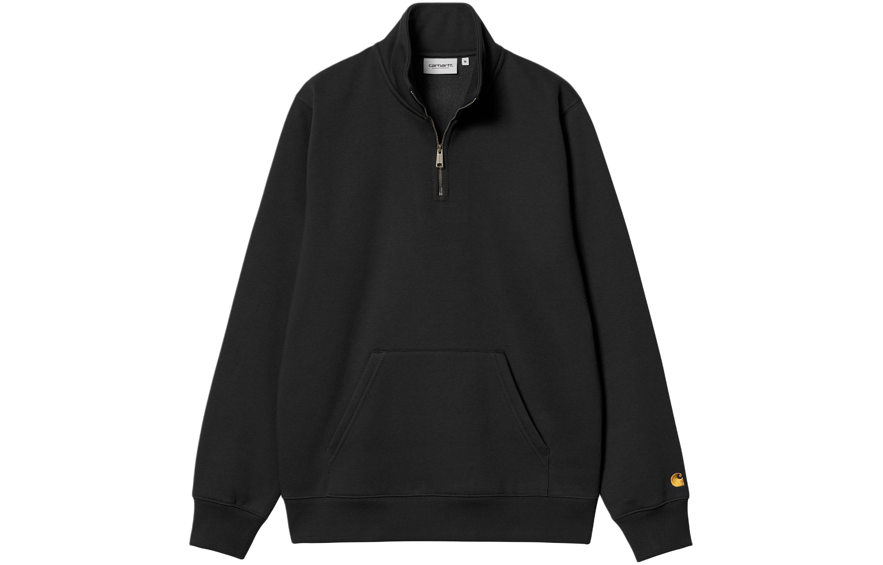 Order Carhartt WIP SS24 Chase Half-Zip Pullover Sweatshirt Hitam - Lengan Panjang I033665-00F-XX