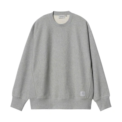 Carhartt WIP SS24 Dawson Sweatshirt Loose Fit Ribbed Crewneck Light Grey I033066-V6-XX