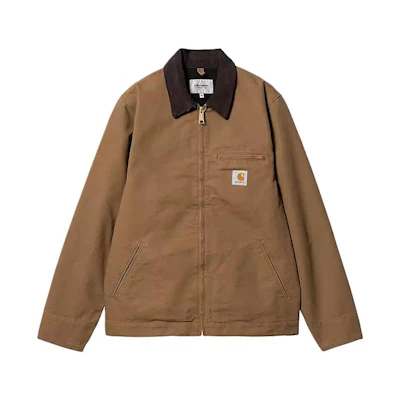 Carhartt WIP SS24 Detroit Jacket Color-Block Logo Zip Khaki Unisex Outerwear I032940-00S-02
