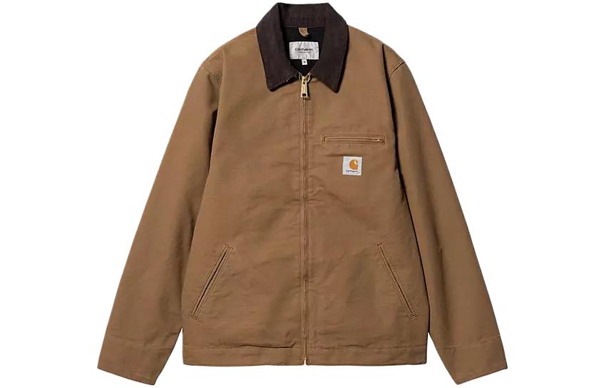 Order Carhartt WIP SS24 Detroit Jaket Logo Blok Warna Khaki Unisex Outerwear I032940-00S-02