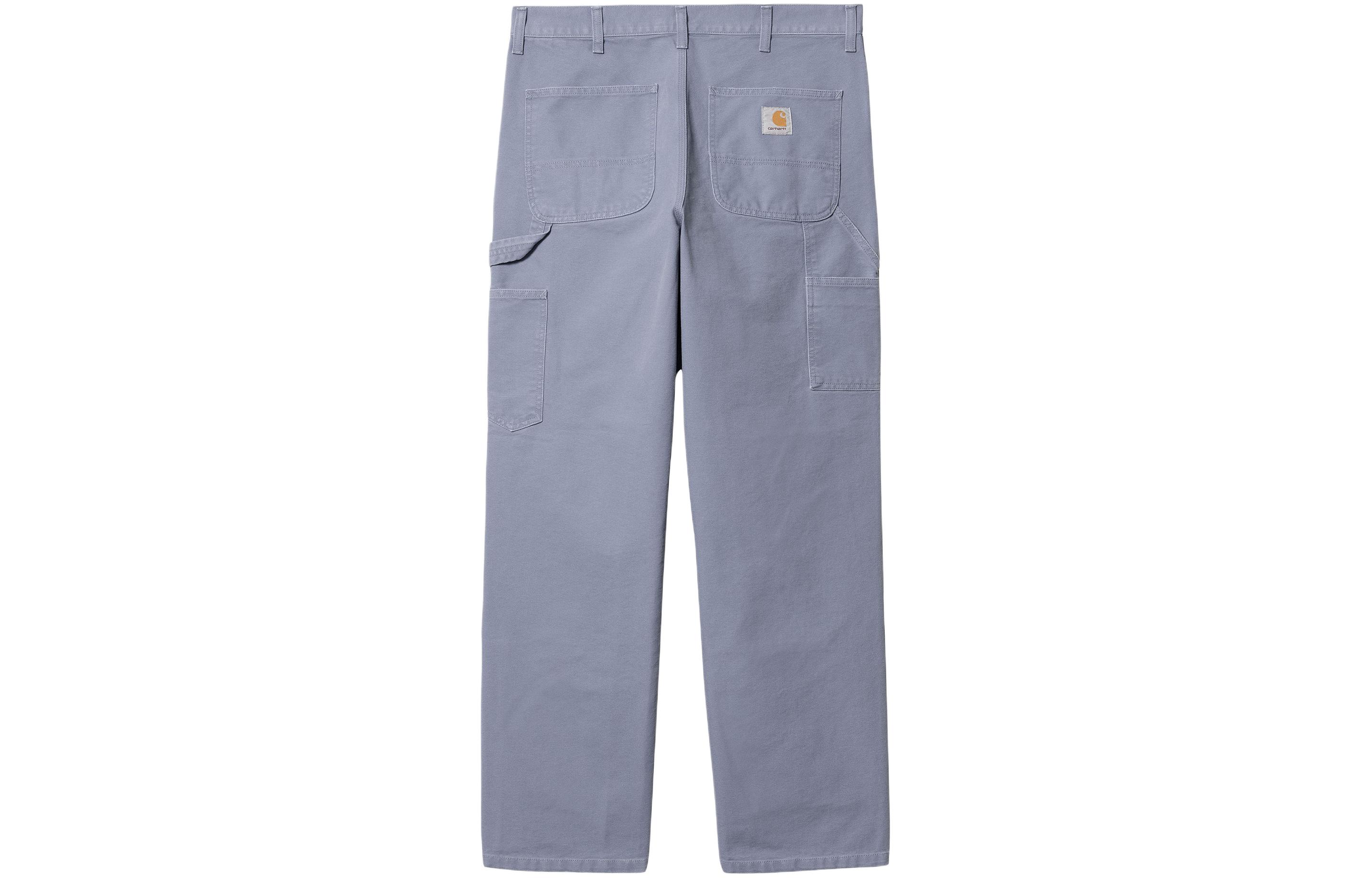 Lookbook Carhartt WIP SS24 Double Knee Relaxed Fit Work Pants Biru Ungu - Kasual. I031501-1YD-3K