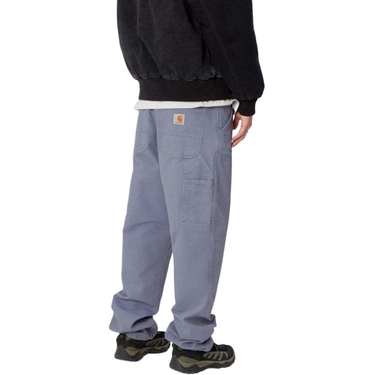 Purchase Carhartt WIP SS24 Double Knee Relaxed Fit Work Pants Biru Ungu - Kasual. I031501-1YD-3K