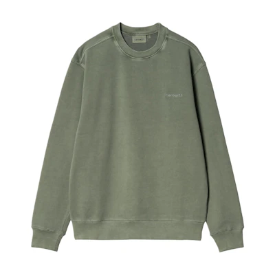 Carhartt WIP SS24 Duster Script Loose Fit Embroidered Sweatshirt Green Mens I033065-1YF-GD