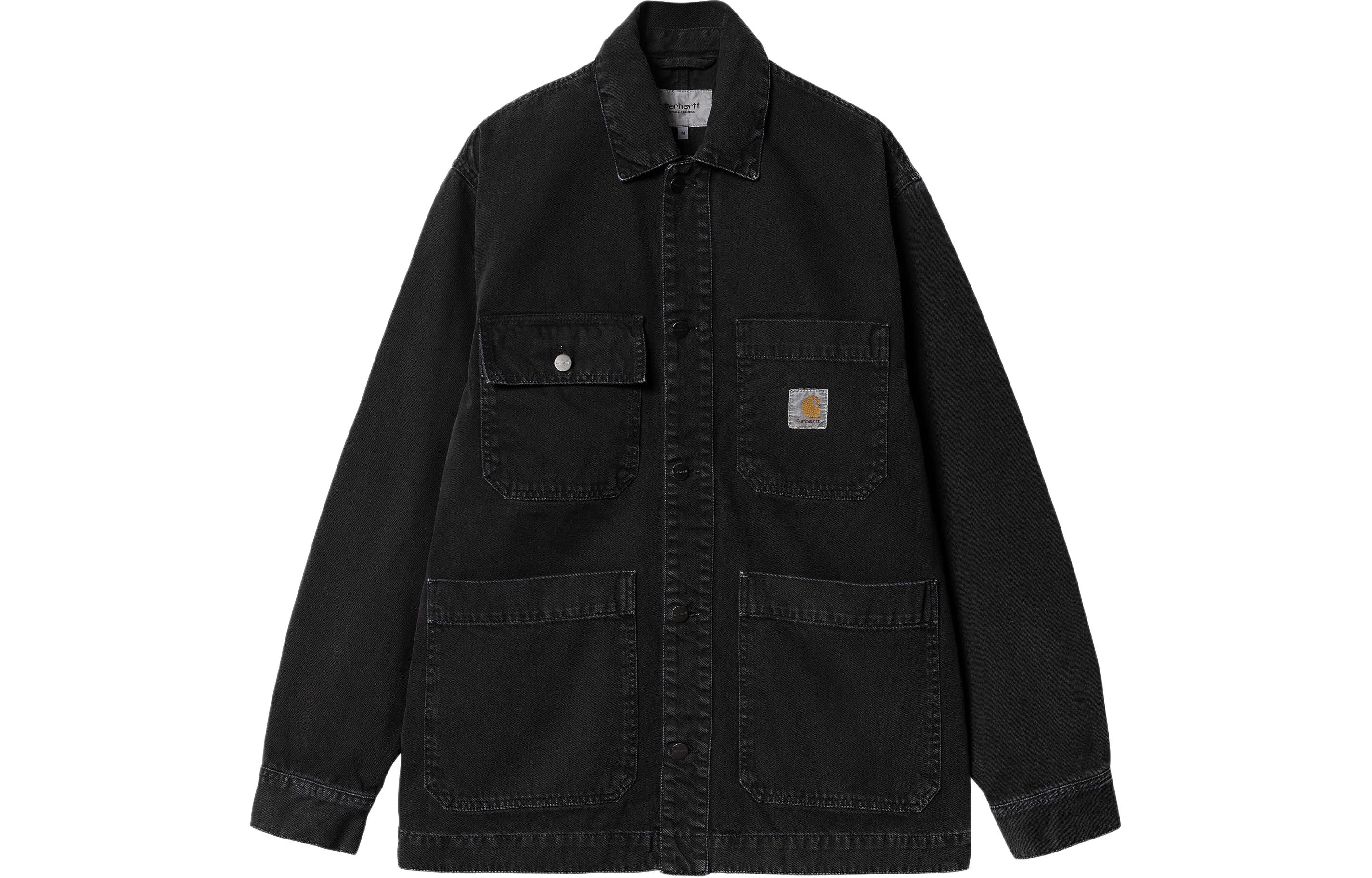 Order Carhartt WIP SS24 Garrison Coat Garment-Dyed Black Button-Up Jacket I033114-89-4J