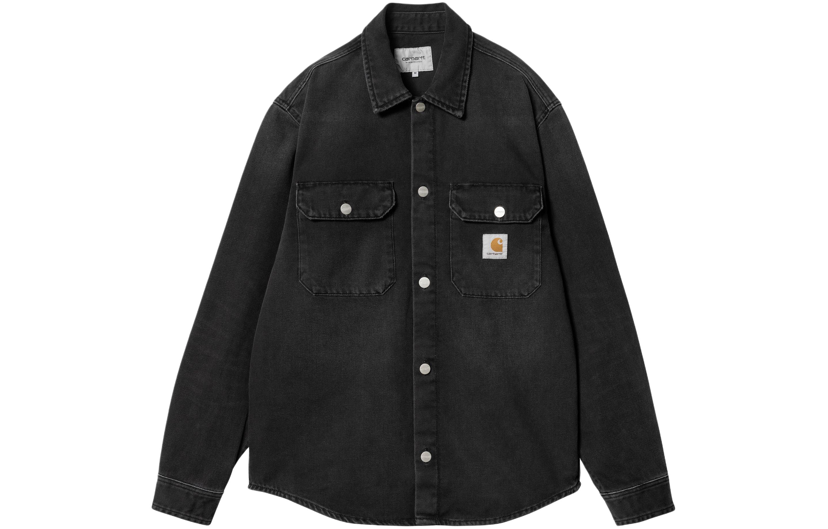 Order Carhartt WIP SS24 Harvey Shirt Jac  Long Sleeve Button-Up Shirt Black. I033346-89-4L