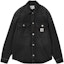 Order Carhartt WIP SS24 Harvey Shirt Jac Long Sleeve Button-Up Shirt Black. I033346-89-4L