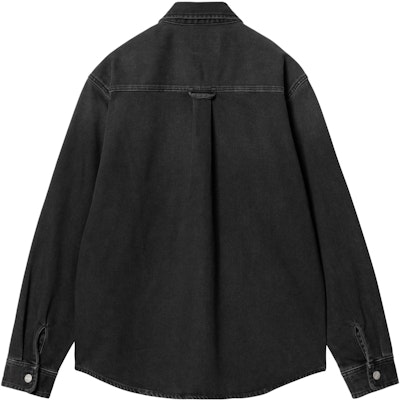 Carhartt WIP SS24 Harvey Shirt Jac Long Sleeve Button-Up Shirt Black. I033346-89-4L Lookbook Carhartt WIP SS24 Harvey Shirt Jac Long Sleeve Button-Up Shirt Black. I033346-89-4L