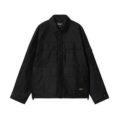 Carhartt WIP SS24 Holt Jacket Black Unisex Multi-Pocket Long Sleeve I032979-89-XX