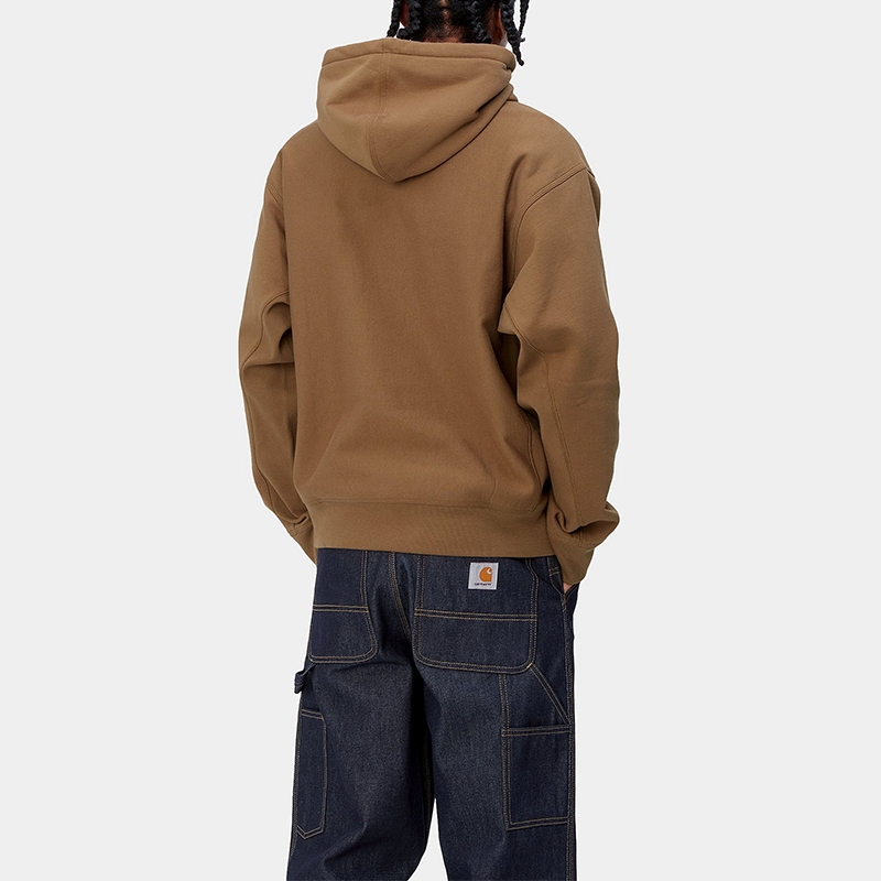 Carhartt WIP SS24 Hooded American Script Logo Brown Unisex Sweatshirt Hoodie I028279-HZ-XX 圖 6