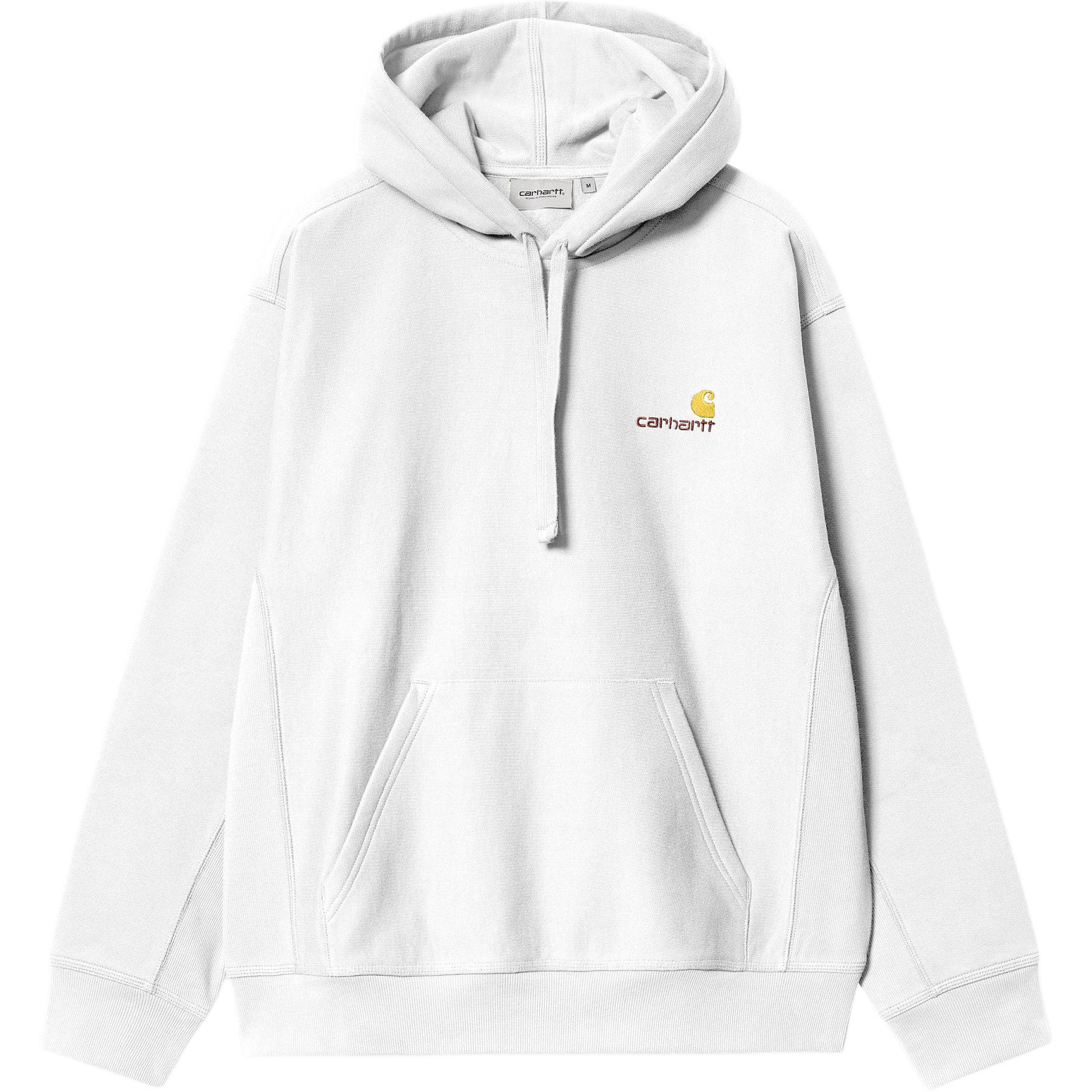 Carhartt WIP SS24 Hooded American Script Logo Embroidered Hoodie White Unisex I028279-02-XX