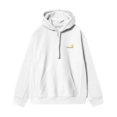 Carhartt WIP SS24 Hooded American Script Logo Embroidered Hoodie White Unisex I028279-02-XX