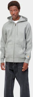 Purchase Carhartt WIP SS24 灰色連帽追逐外套 - 拉鍊寬鬆版型夾克 I033664-00M-XX