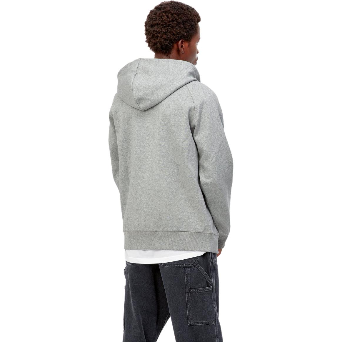 Details for Carhartt WIP SS24 Hooded Chase Jacket Kelabu - Jaket Longgar Zip-Up I033664-00M-XX