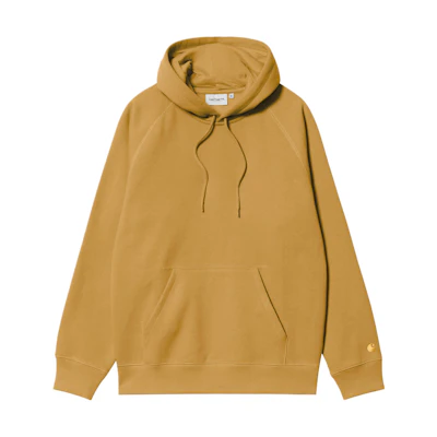 Carhartt WIP SS24 Hooded Chase Sweat Heavyweight Hoodie - Ginger Yellow I033661-22J-XX