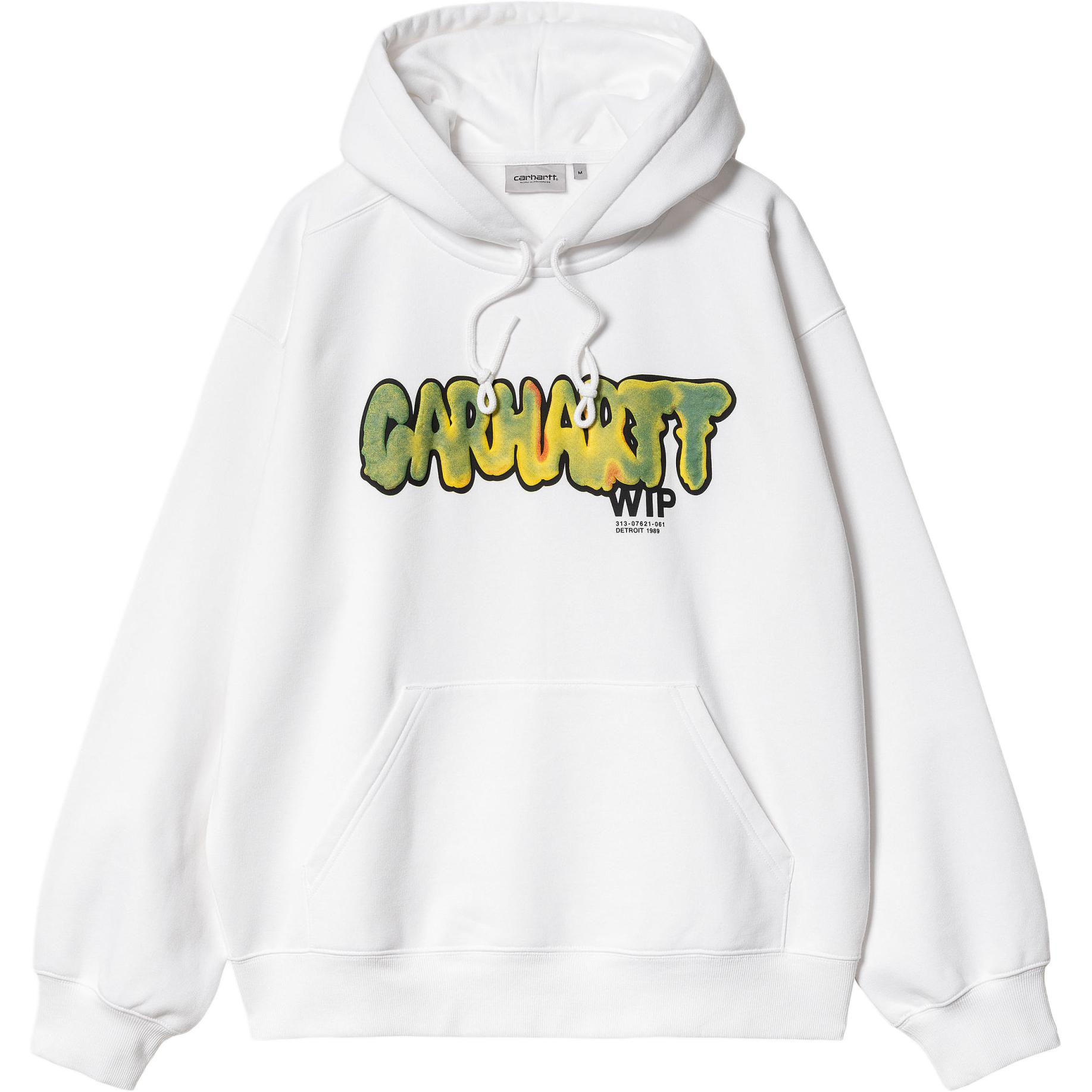 Carhartt WIP SS24 Hooded Drip Sweat Loose Fit Hoodie White Unisex I033254-02-XX