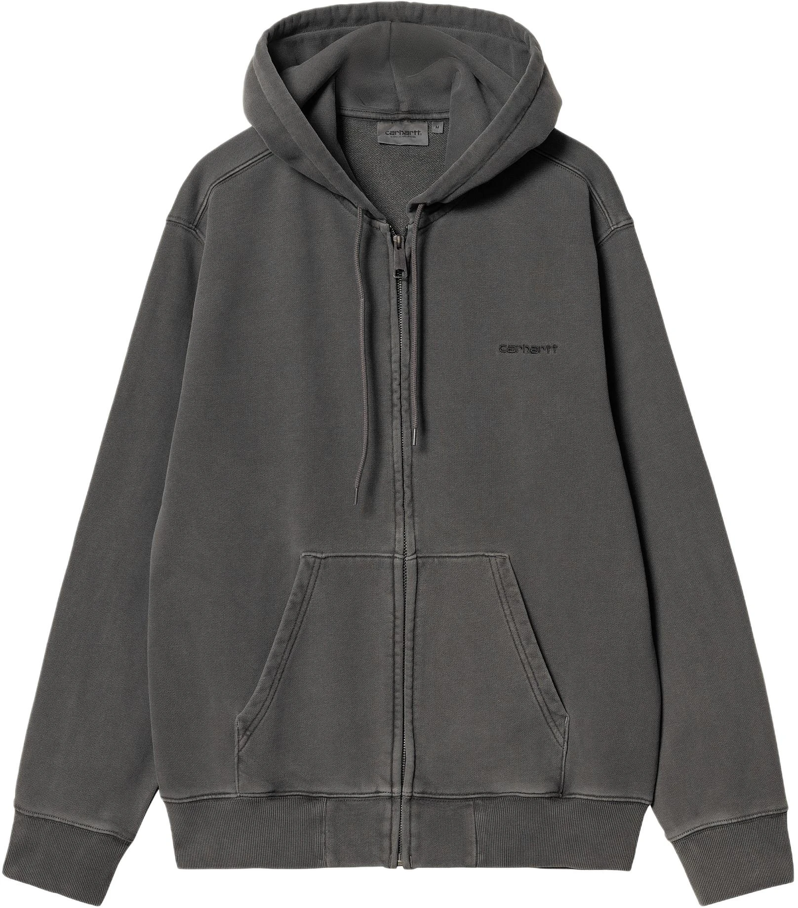 carhartt-wip-ss-24-hooded-duster-script-jacket-black-unisex-relaxed-fit-hoodie-i033619-89-gd