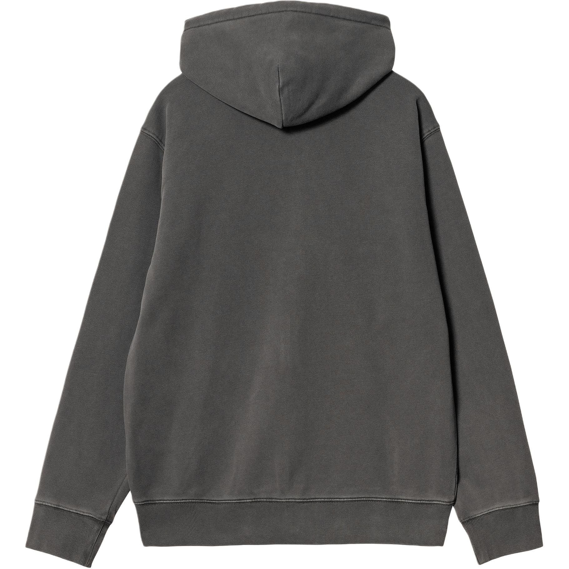 Lookbook Carhartt WIP SS24 Jaket Hoodie Uniseks Hitam Tulisan Duster Fit Santai I033619-89-GD