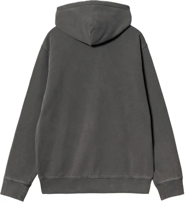 Carhartt WIP SS24 Jaket Hoodie Uniseks Hitam Tulisan Duster Fit Santai I033619-89-GD Lookbook Carhartt WIP SS24 Jaket Hoodie Uniseks Hitam Tulisan Duster Fit Santai I033619-89-GD