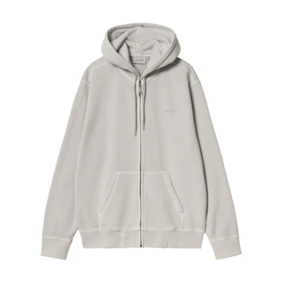 Carhartt WIP SS24 Hooded Duster Script Jacket Unisex Loose Fit - Basalt Grey. I033619-29J-GD