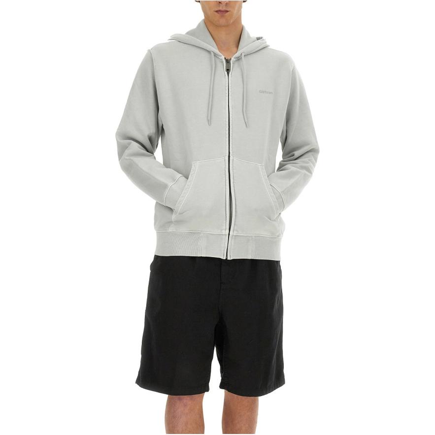 Shop Carhartt WIP SS24 Hooded Duster Script Jacket Unisex Loose Fit - Basalt Grey. I033619-29J-GD