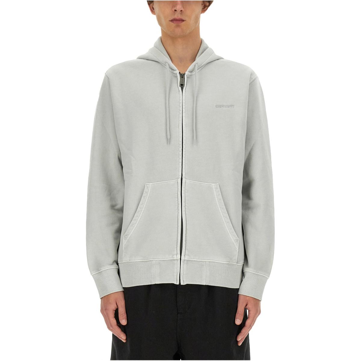 Purchase Carhartt WIP SS24 Hooded Duster Script Jacket Unisex Loose Fit - Basalt Grey. I033619-29J-GD