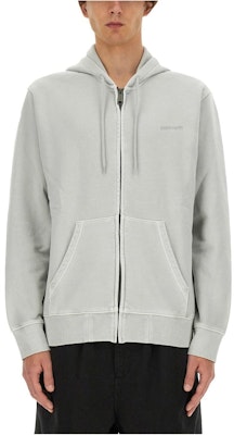 Carhartt WIP SS24 Hooded Duster Script Jacket Unisex Loose Fit - Basalt Grey. I033619-29J-GD Purchase Carhartt WIP SS24 Hooded Duster Script Jacket Unisex Loose Fit - Basalt Grey. I033619-29J-GD