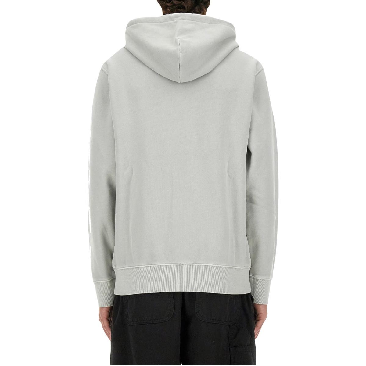 Details for Carhartt WIP SS24 Hooded Duster Script Jacket Unisex Loose Fit - Basalt Grey. I033619-29J-GD