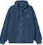 Order Carhartt WIP SS24 Hooded Nelson Jacket Blue Unisex Relaxed Fit Full Zip. I033064-1ZF-GD