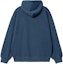 Lookbook Carhartt WIP SS24 Hooded Nelson Jacket Blue Unisex Relaxed Fit Full Zip. I033064-1ZF-GD