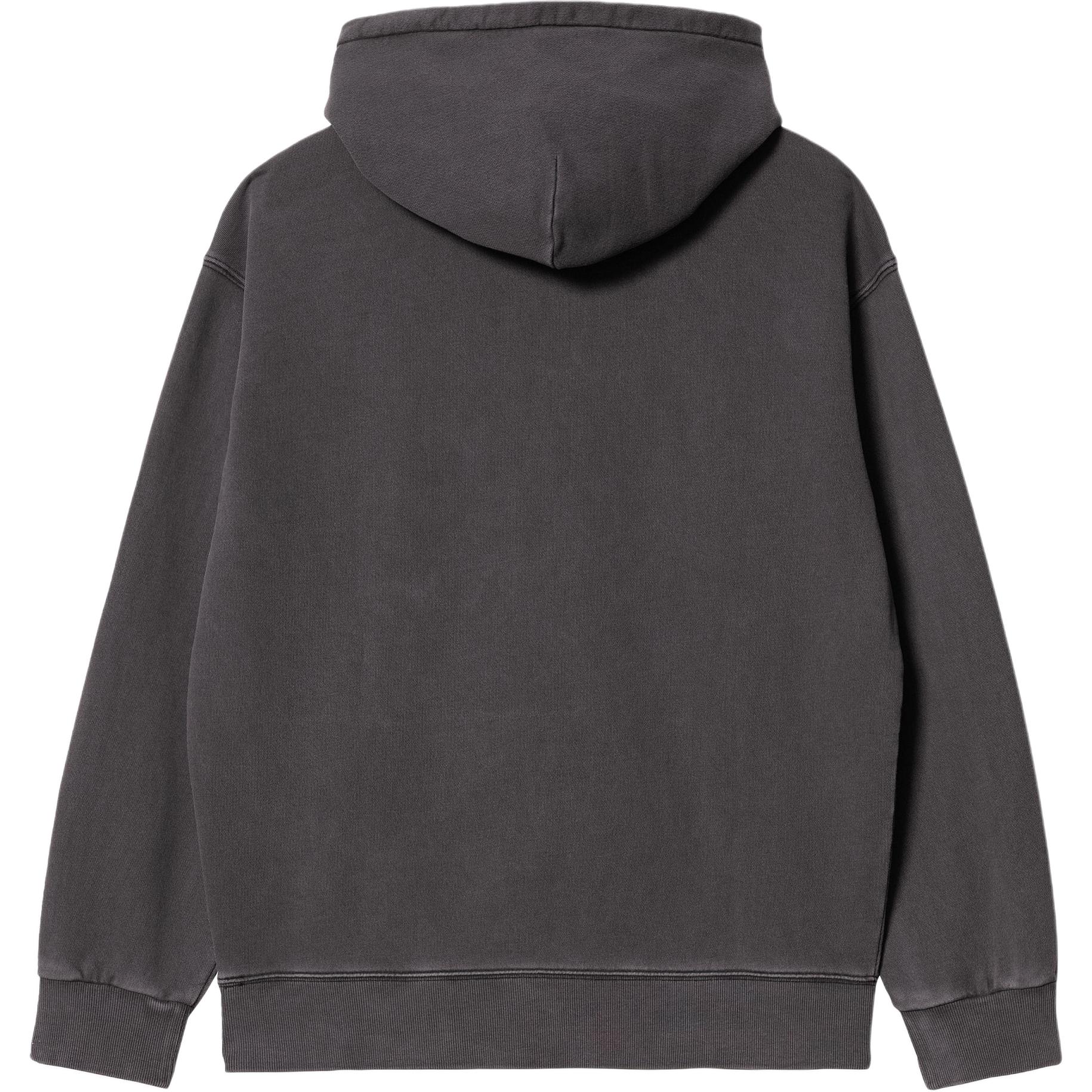 Lookbook Carhartt WIP SS24连帽Nelson卫衣 男女同款 深灰色袋鼠口袋. I029963-98-GD