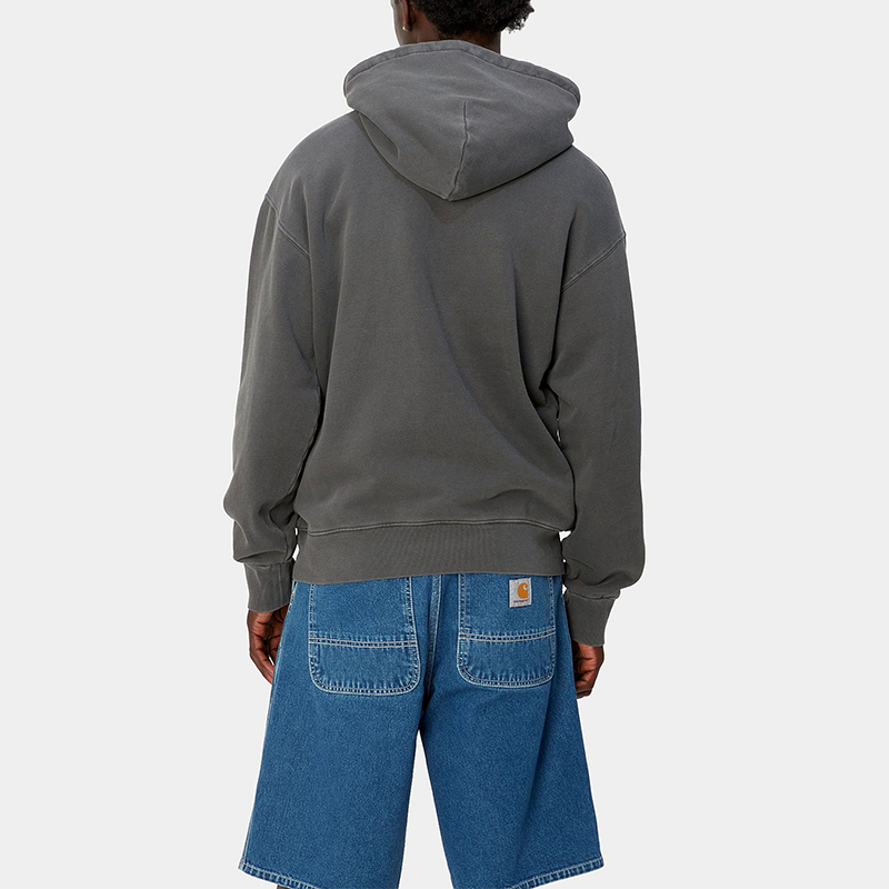 Details for Carhartt WIP SS24连帽Nelson卫衣 男女同款 深灰色袋鼠口袋. I029963-98-GD
