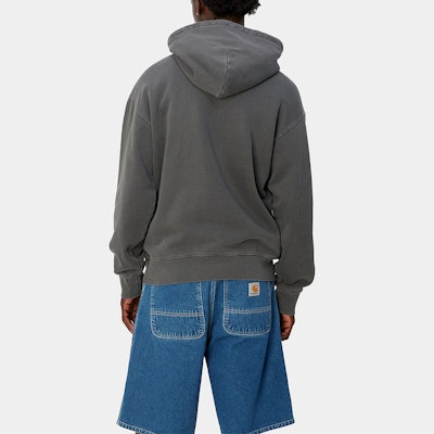 Carhartt WIP SS24连帽Nelson卫衣 男女同款 深灰色袋鼠口袋. I029963-98-GD Details for Carhartt WIP SS24连帽Nelson卫衣 男女同款 深灰色袋鼠口袋. I029963-98-GD