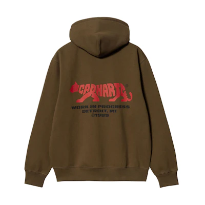 Carhartt WIP SS24 Hooded Rocky Script Sweatshirt Unisex Brown I033241-1ZD-XX