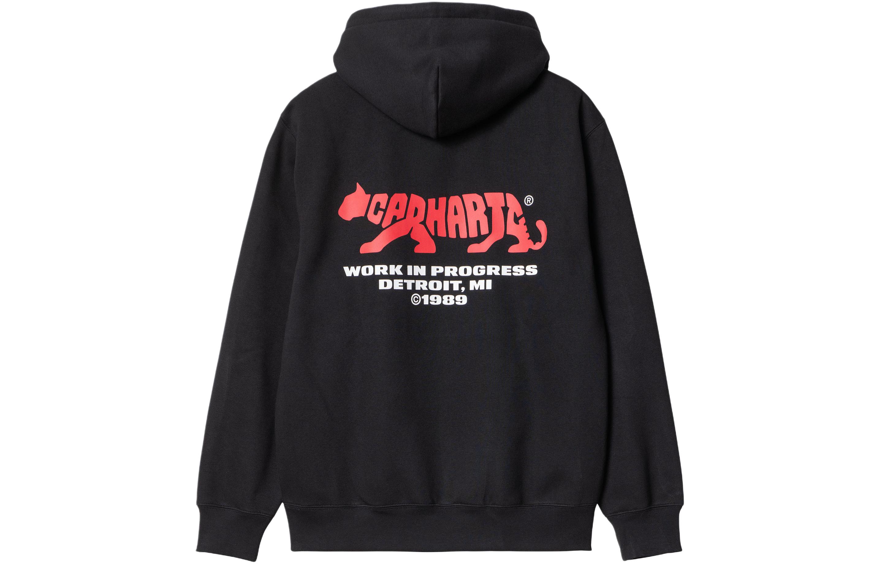 Carhartt WIP SS24 Hooded Rocky Script Sweatshirt Unisex Black Hoodie I033241-89-XX