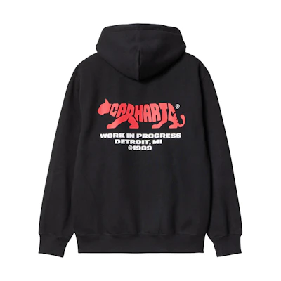 Carhartt WIP SS24 Hooded Rocky Script Sweatshirt Unisex Black Hoodie I033241-89-XX