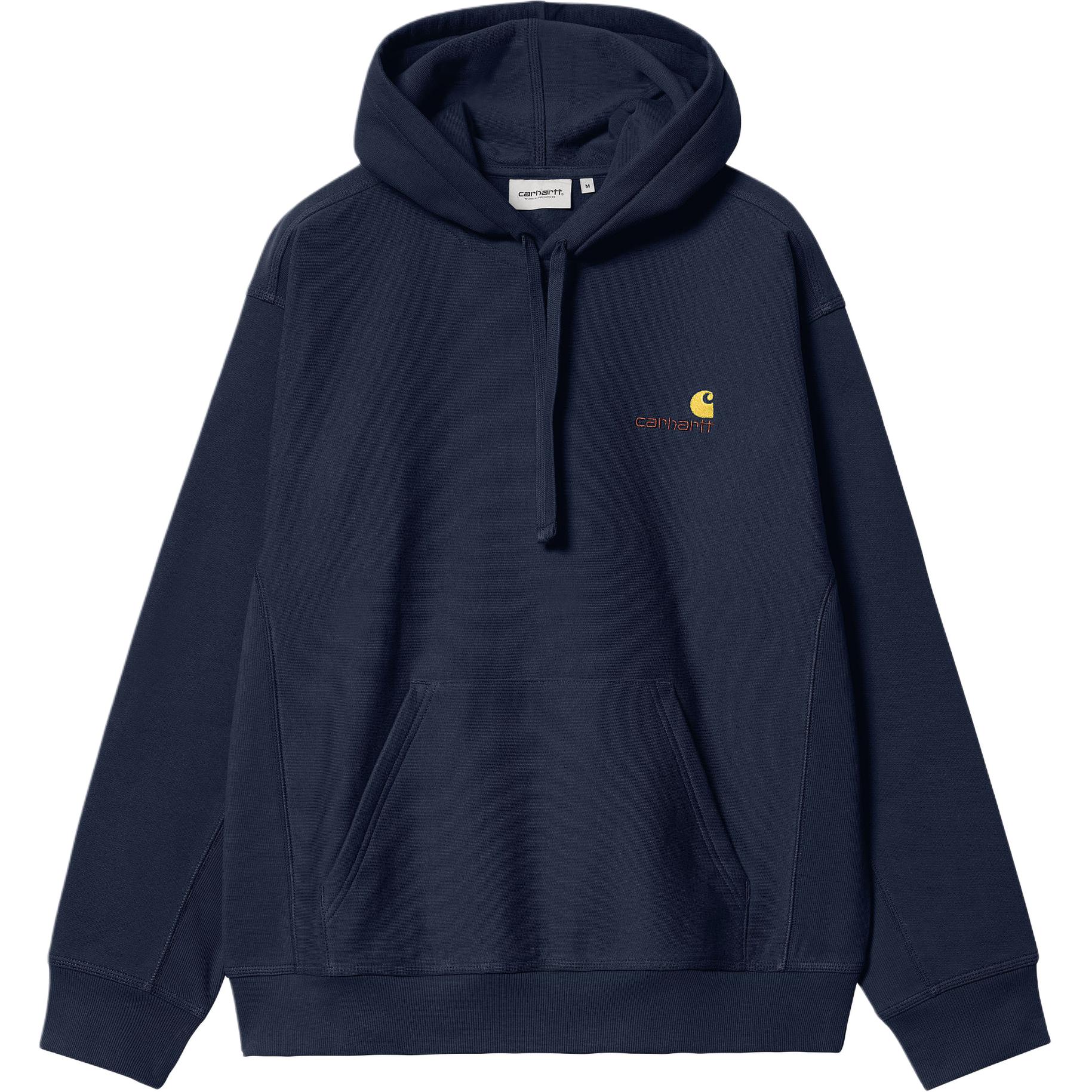 Order Carhartt WIP SS24 Hoodie Logo Skrip Amerika Sweatshirt Bersulam I028279-29L-XX