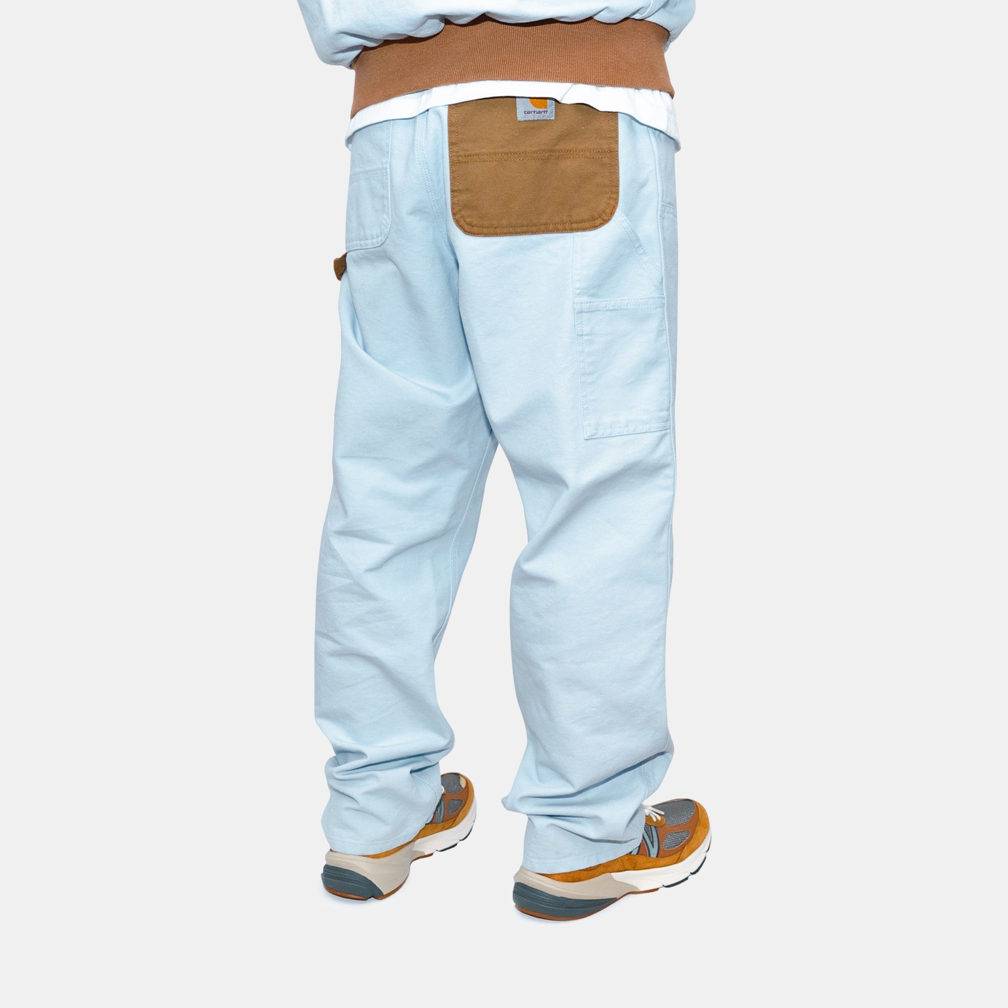 Details for Carhartt WIP SS24 Seluar Potongan Lurus Logo Tahun Baru Biru Muda Unisex I034239-23F-2M702