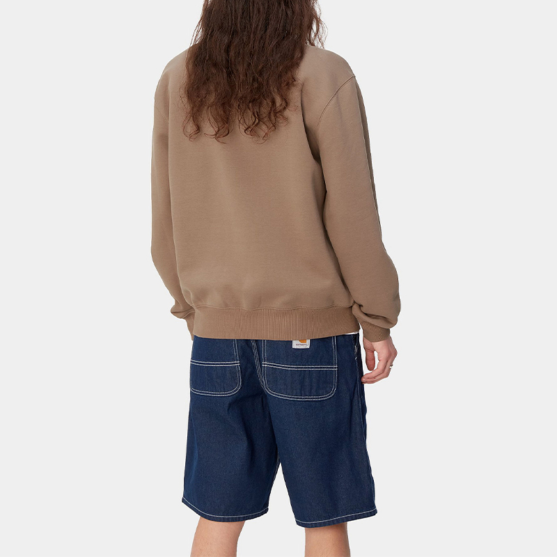 Details for Carhartt WIP SS24 标志宽松版型卡其色圆领卫衣 I030546-24E-XX