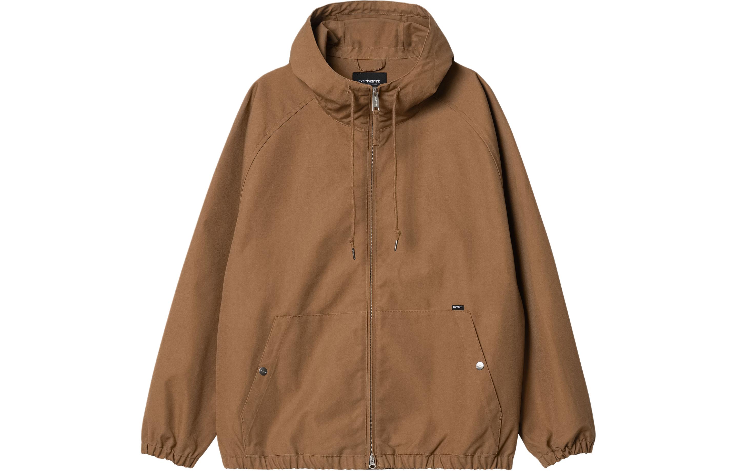 Carhartt WIP SS24 Madock Jacket Brown Unisex Relaxed Fit Raglan Double Zip Jacket I032982-HZ-06