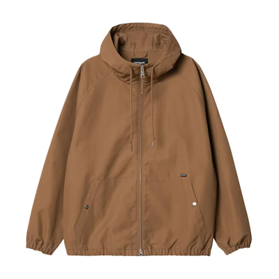 Carhartt WIP SS24 Madock Jacket Brown Unisex Relaxed Fit Raglan Double Zip Jacket I032982-HZ-06