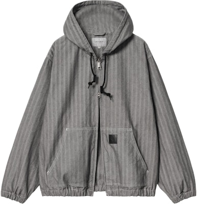 Carhartt WIP SS24 Menard Jacket Unisex Gray - Kangaroo Pocket, Contrast Stitch. I033574-91-02 Order Carhartt WIP SS24 Menard Jacket Unisex Gray - Kangaroo Pocket, Contrast Stitch. I033574-91-02