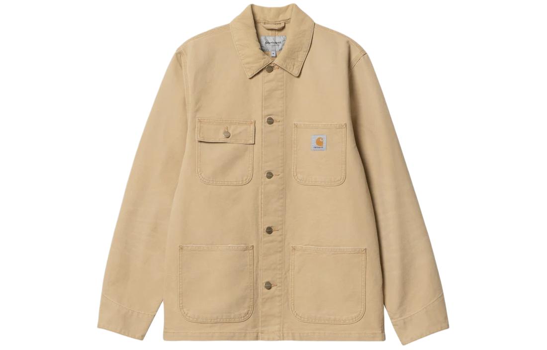 Carhartt WIP SS24 Michigan Chore Coat  Yellow Corduroy Work Jacket Vintage Style I031519-25B-3K