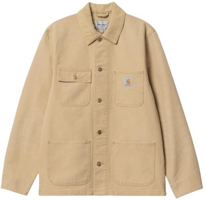 Carhartt WIP SS24 Michigan Chore Coat Kuning Corduroy Jaket Kerja Gaya Vintage. I031519-25B-3K Order Carhartt WIP SS24 Michigan Chore Coat Kuning Corduroy Jaket Kerja Gaya Vintage. I031519-25B-3K