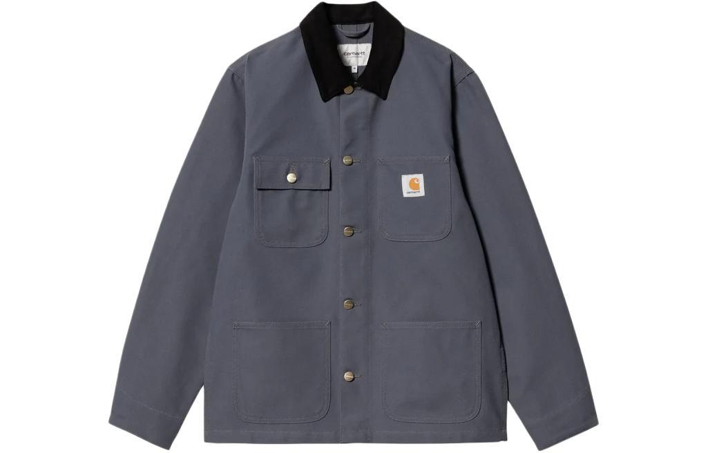 Order Carhartt WIP SS24 Chaqueta Michigan Chore Azul Marino Vintage Workwear. I031519-1YM-01