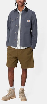 Carhartt WIP SS24 Chaqueta Michigan Chore Azul Marino Vintage Workwear. I031519-1YM-01 Shop Carhartt WIP SS24 Chaqueta Michigan Chore Azul Marino Vintage Workwear. I031519-1YM-01