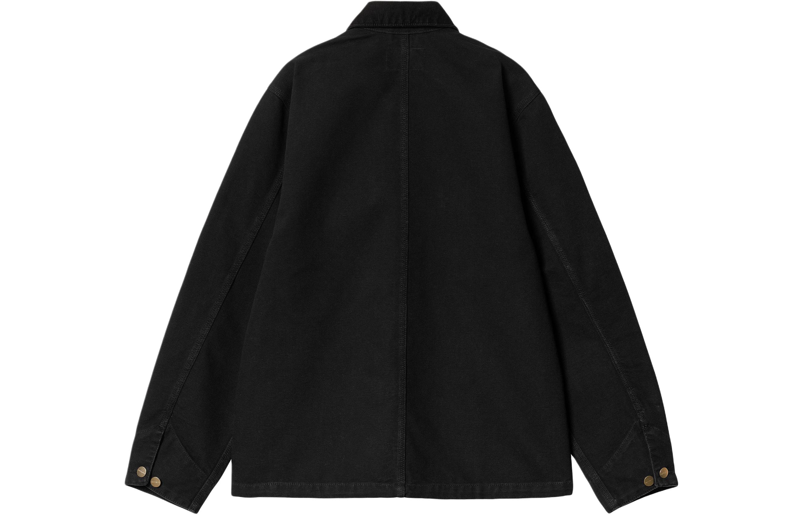 Lookbook Carhartt WIP SS24 Jaket Michigan Hitam Kerah Corduroy untuk Pria I031519-00E-3K