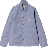 Carhartt WIP SS24 Michigan Jacket - Retro High-Neck Button-Up in Gulf Blue (). I031519-25A-3K Carhartt WIP SS24 Michigan Jacket - Retro High-Neck Button-Up in Gulf Blue (). I031519-25A-3K